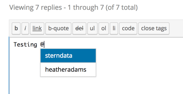 8991b6f02fdbd269922836036c4ac269 WordPress Support Forums Add @mentions with Auto-complete design tips 
