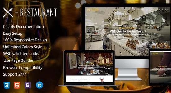 Restaurant - A Responsive WordPress Theme