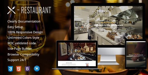 Restaurant - A Responsive WordPress Theme