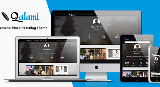 Qalami - Personal WordPress Blog Theme