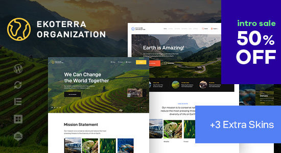 Ekoterra - NonProfit & Ecology WordPress Theme