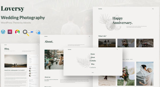 Loversy - Wedding Photography WordPress Theme