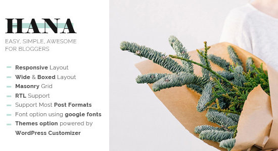 Hana - Responsive WordPress Blog Theme