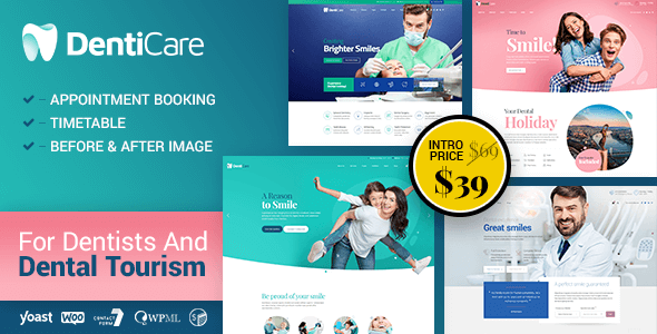 DentiCare - WordPress Theme for Dentist & Dental Clinic
