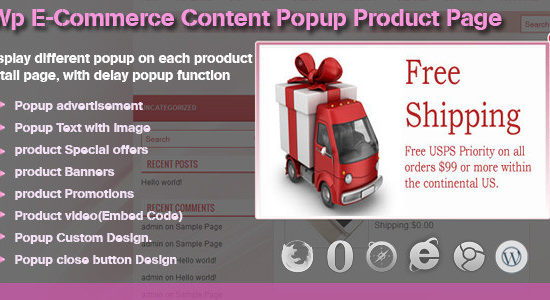 Custom Popup at Product Page for WP e-Commerce
