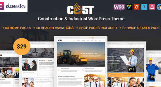 Cast - Construction & Industrial Responsive WordPress Theme