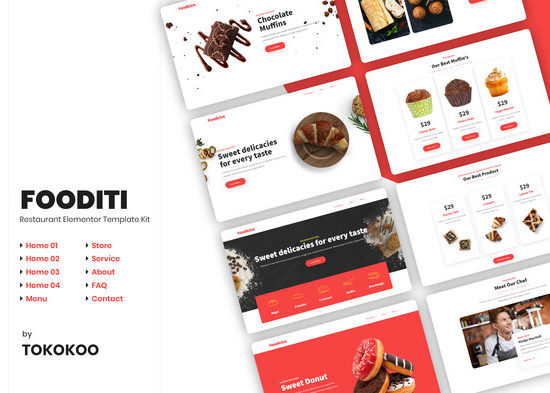 Fooditi | Restaurant and Cafe Elementor Template Kit