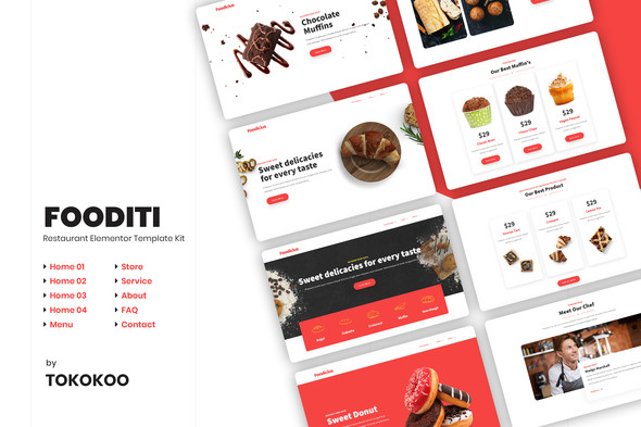 Fooditi | Restaurant and Cafe Elementor Template Kit