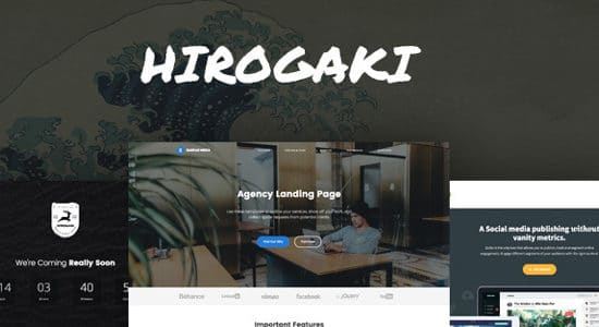 Hirogaki - Multipurpose Landing Page WordPress Themes
