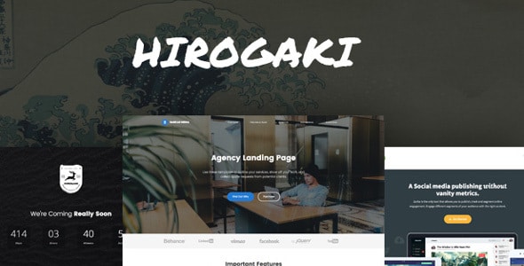 Hirogaki - Multipurpose Landing Page WordPress Themes