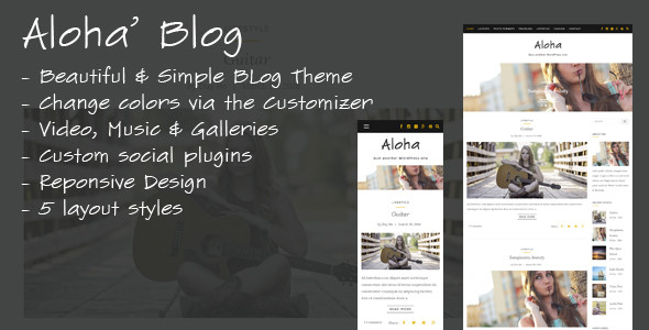 Aloha - A Responsive WordPress Blog Theme