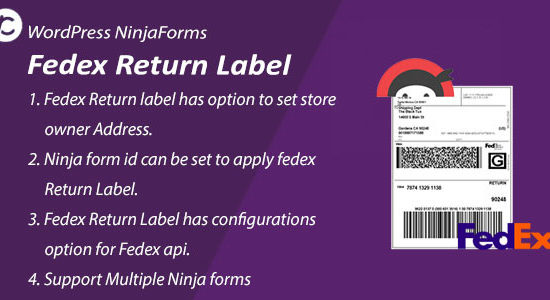 FedEx Return Label Using Ninja Form