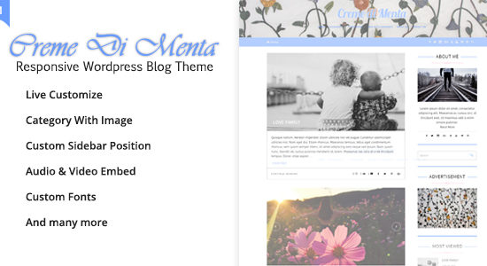 Creme Di Menta - Responsive WordPress Blog