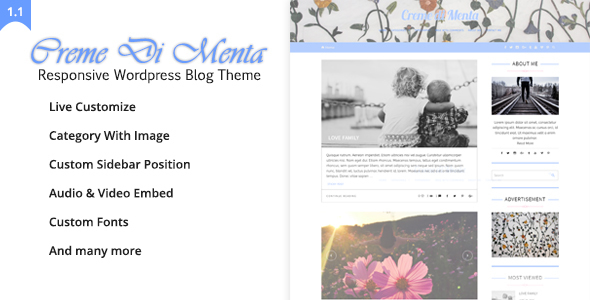 Creme Di Menta - Responsive WordPress Blog
