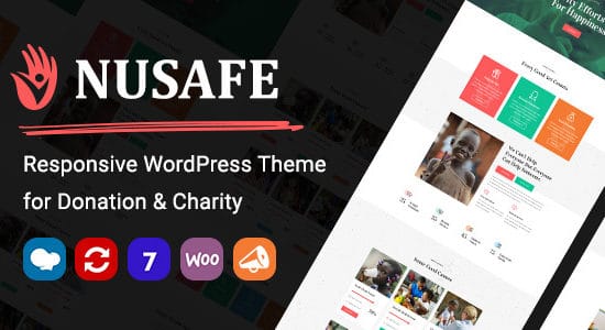 Nusafe | Responsive WordPress Theme for Donation & Charity