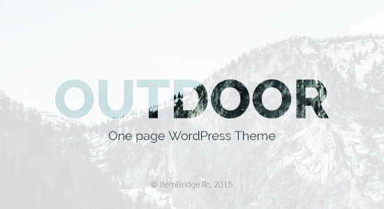Outdoor — One Page Responsive WordPress Theme
