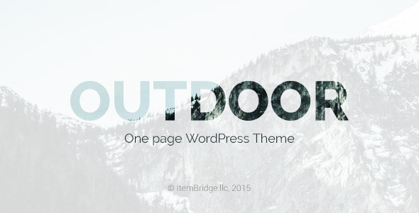 Outdoor — One Page Responsive WordPress Theme