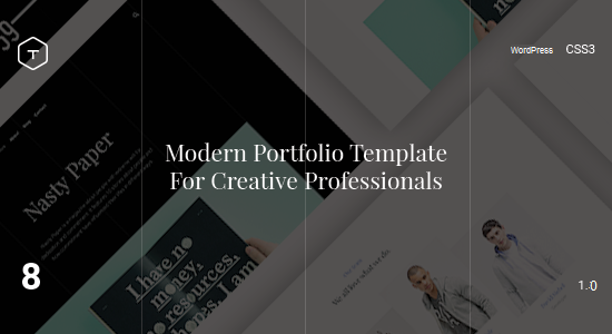 Eight - Responsive Portfolio WordPress Theme