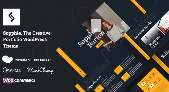 Sopphie - Creative Responsive Personal WordPress Theme