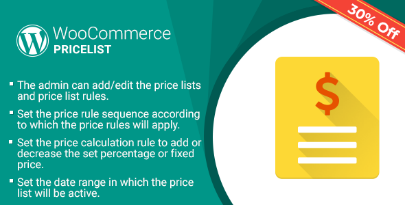 Shopping Cart Price Rule (Price list) Plugin for WooCommerce