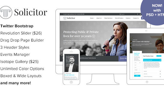 Solicitor - Law Business Responsive WordPress Theme