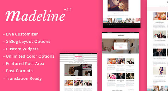 Madeline Fashion Blog WordPress Theme