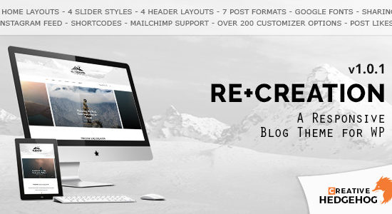 ReCreation - a Responsive Blog Theme for WordPress