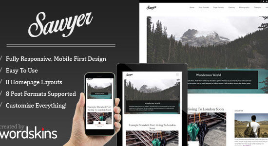 Sawyer - Clean & Responsive WordPress Blog Theme