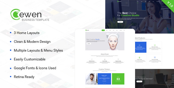 Ewen - Multipurpose Creative PSD