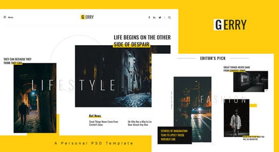 Gerry - Personal Blog PSD Template
