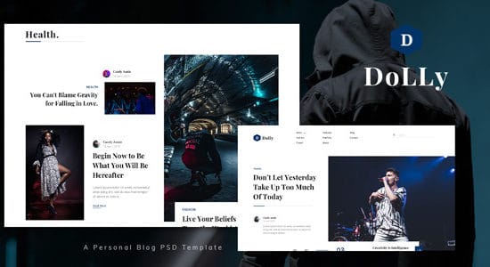 Dolly - Personal Blog PSD Template