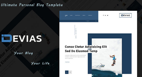Devias - Ultimate Personal Blog PSD Template