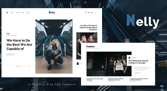 Nelly - Personal Blog PSD Template