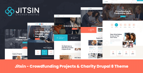 Jitsin - Crowdfunding Projects & Charity Drupal 8.8 Theme