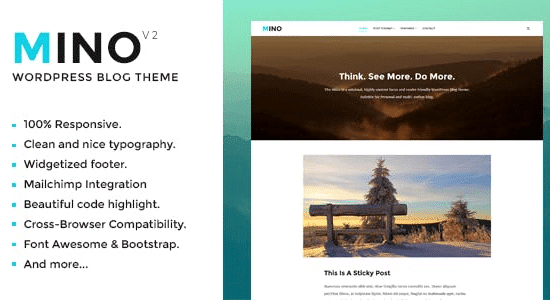 Mino Blog - Content Focused WordPress Theme