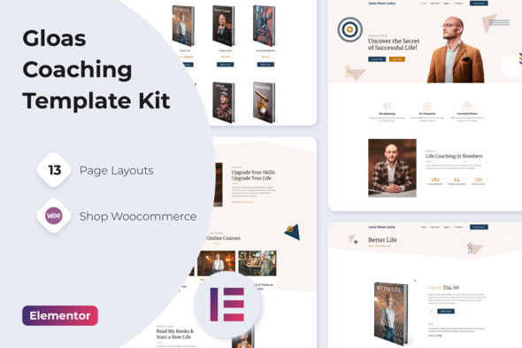 Gloas — Coach, Speaker & Trainer Template Kit for Elementor