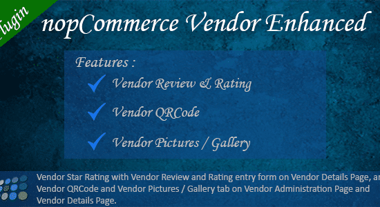 Vendor Enhanced nopCommerce Plugin