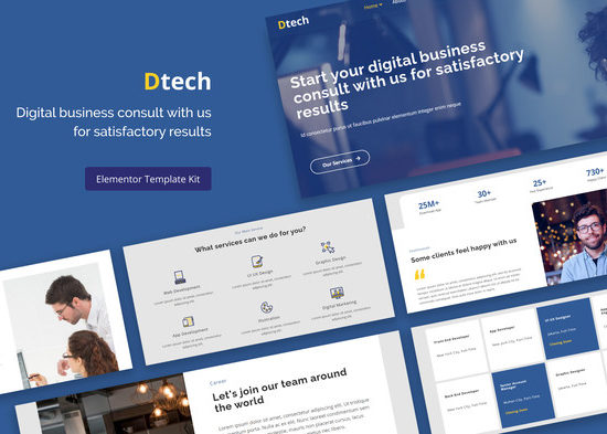 Dtech - Business Services Elementor Template Kit