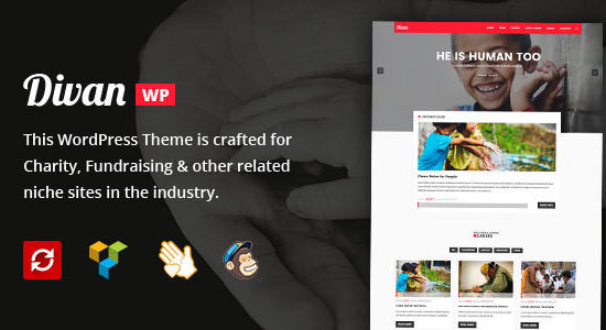 Divan - Charity, Donation & Fundraising WordPress Theme