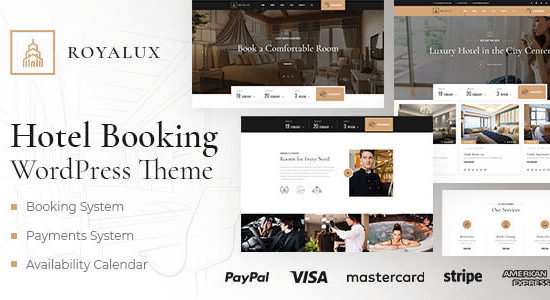 Royalux - Hotel Booking WordPress Theme