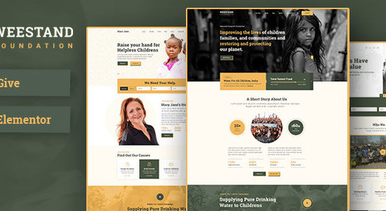 Weestand – Charity Fundraising WordPress Theme