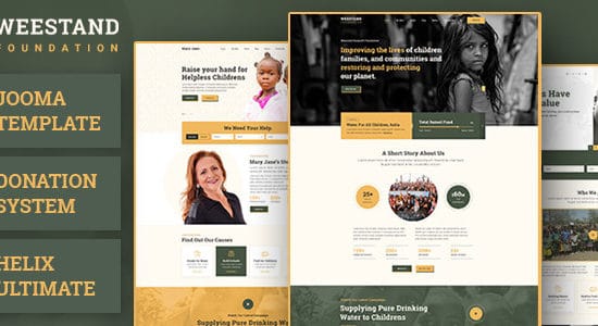 Weestand - Nonprofit, Charity, NGO Fundraising Joomla Template