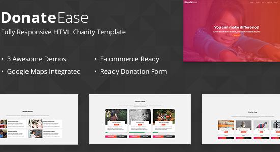 Donate Ease - Charity / Fundraising HTML Template