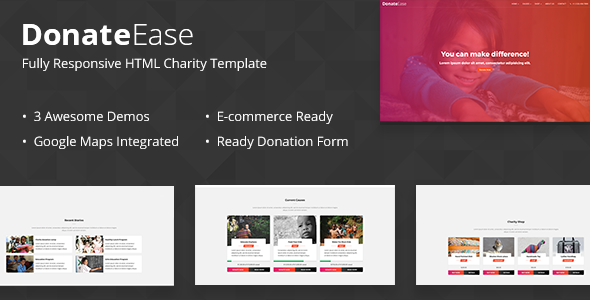 Donate Ease - Charity / Fundraising HTML Template