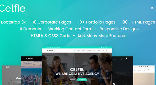 Celfie - Bootstrap 3x Multi-Purpose HTML5 Template