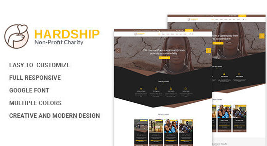 Hardship Charity Donation | Nonprofit / Fundraising HTML5 Template