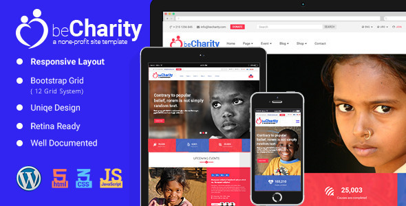 beCharity - WordPress Charity Theme