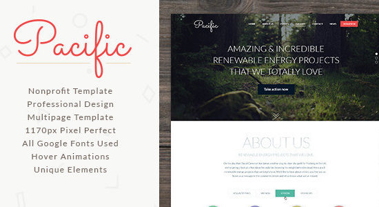 Pacific - NonProfit Template