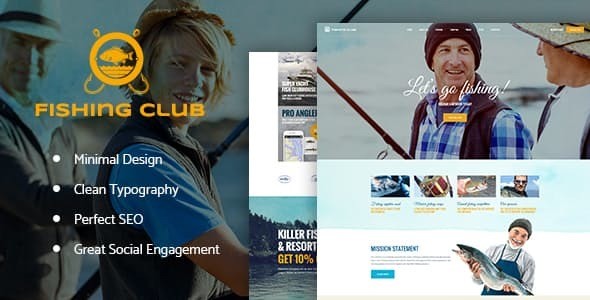 Fishing and Hunting Club Hobby WordPress Theme