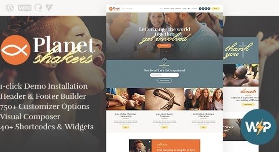 Planet Shakers | Church & Religion WordPress Theme